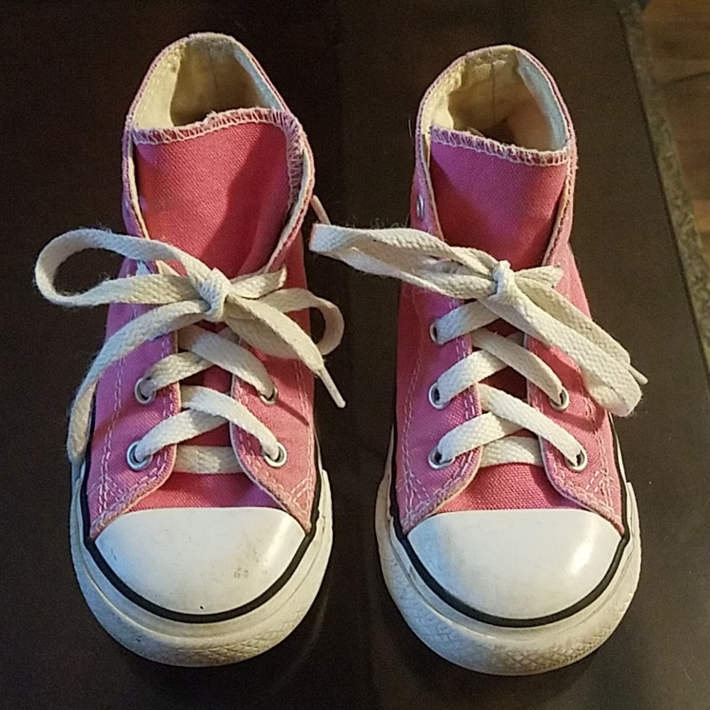 Pink High top Converse All Stars